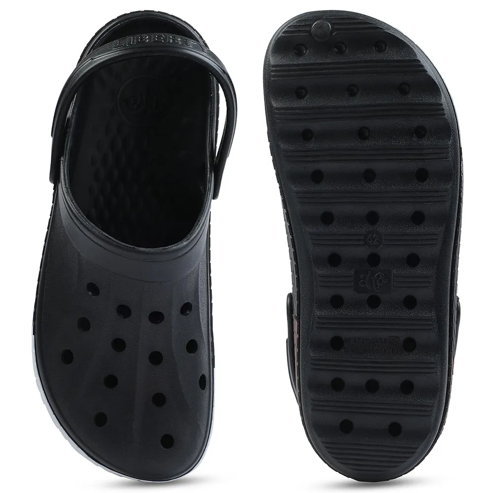 A-HA Black Casual Slip-on Clogs For Men LITEWALKXT By Liberty