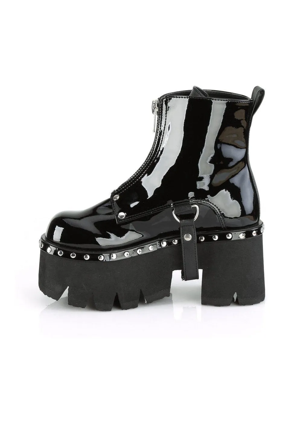 ASHES-100 Ankle Boot | Black Patent