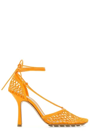 Bottega Veneta Square Toe Mesh-Panelled Sandals