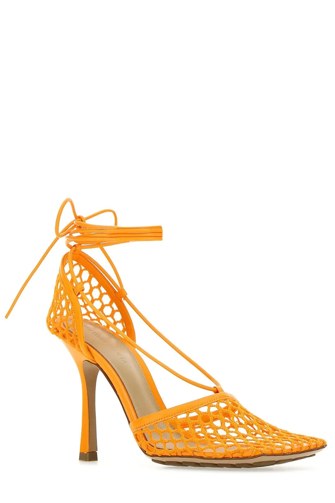 Bottega Veneta Square Toe Mesh-Panelled Sandals