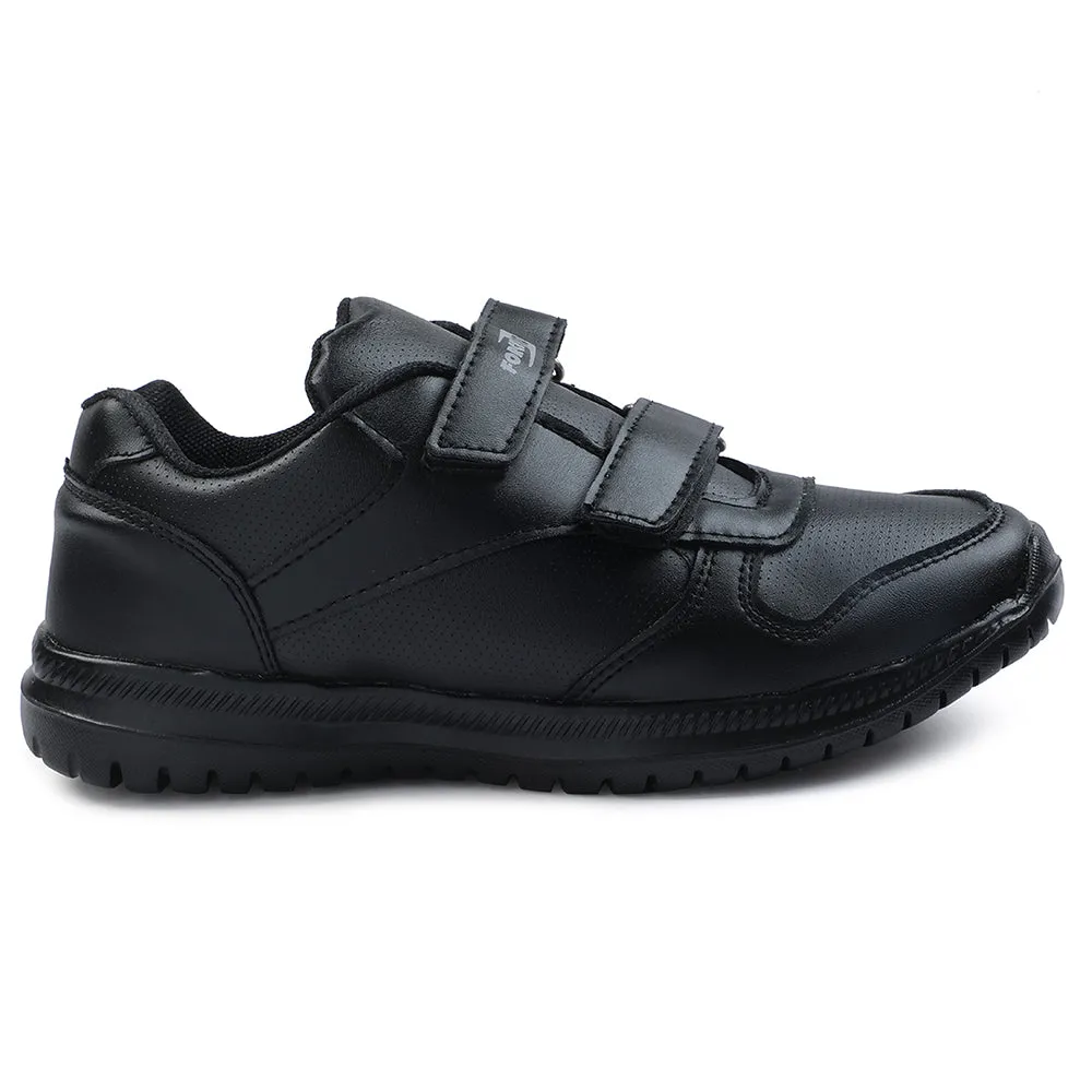 Force 10 Black Non Lacing Uniform School Shoes For Kids SKOLPRO-V By Liberty