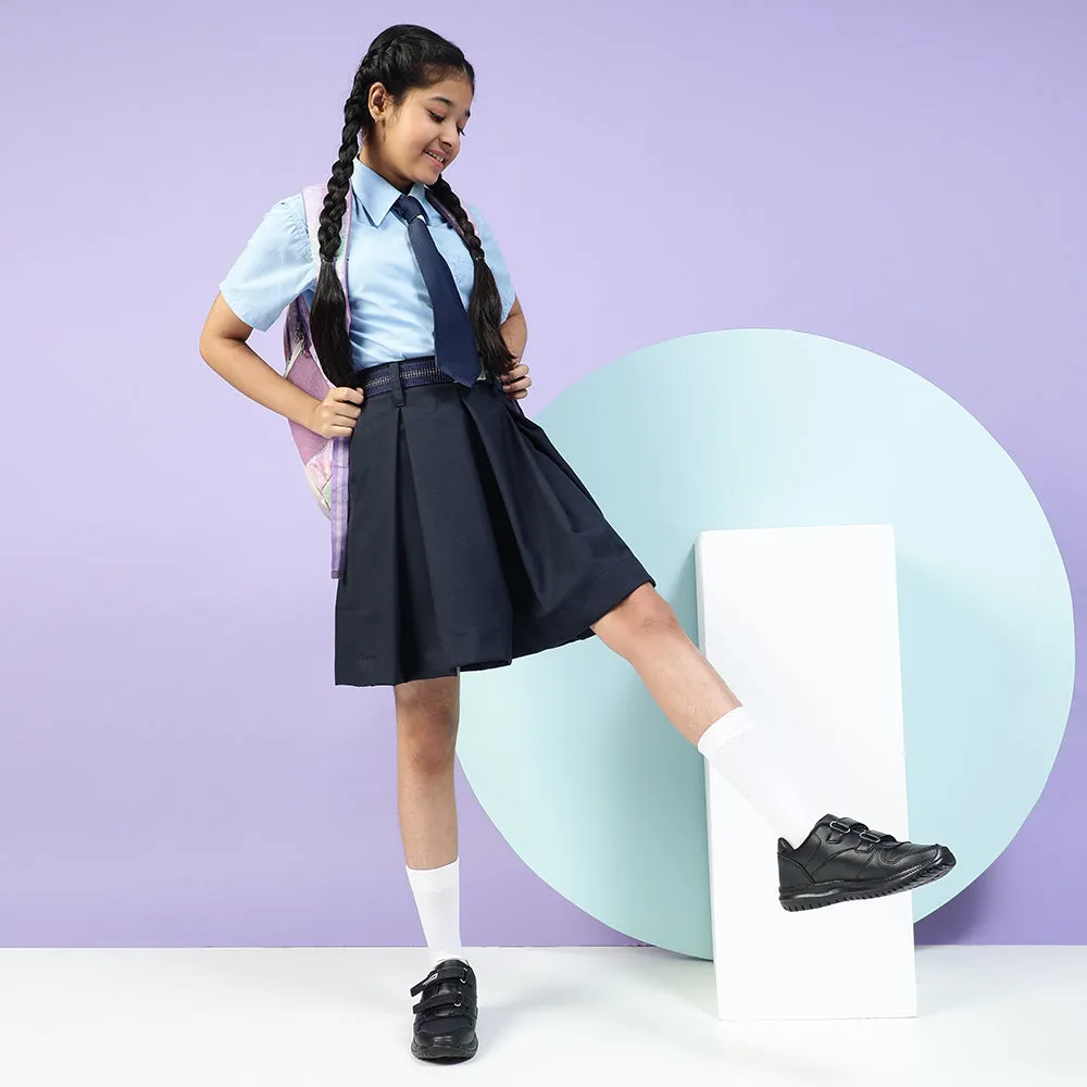 Force 10 Black Non Lacing Uniform School Shoes For Kids SKOLPRO-V By Liberty