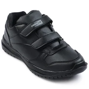 Force 10 Black Non Lacing Uniform School Shoes For Kids SKOLPRO-V By Liberty