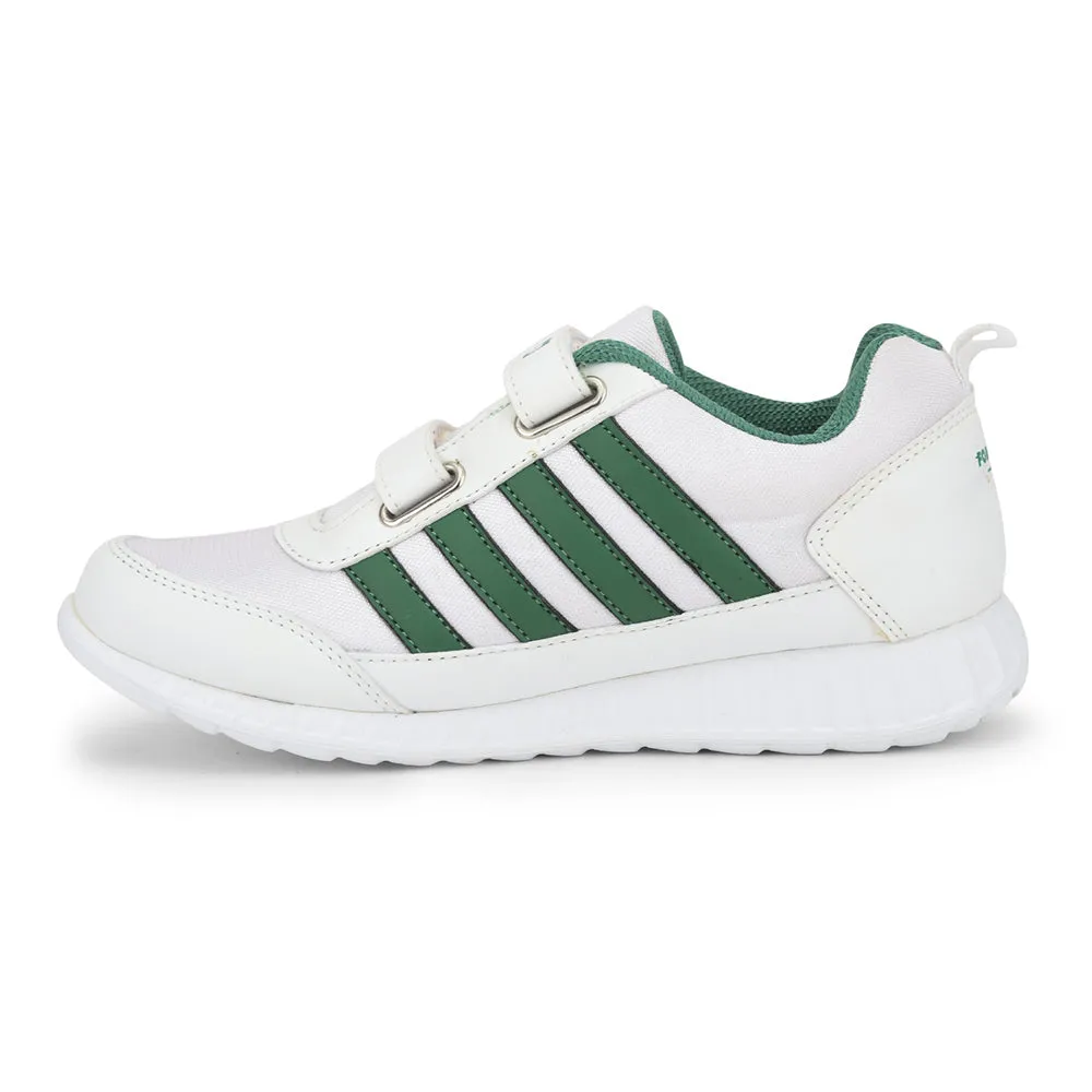 Force 10 Green Non Lacing Uniform School Shoes For Kids 9906-90SV By Liberty