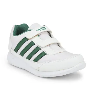 Force 10 Green Non Lacing Uniform School Shoes For Kids 9906-90SV By Liberty