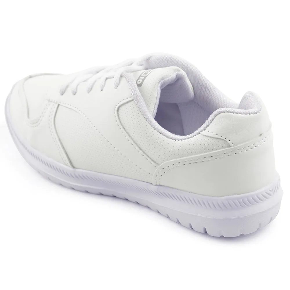 Force 10 White Lacing Uniform School Shoes For Kids SKOLPRO-L By Liberty