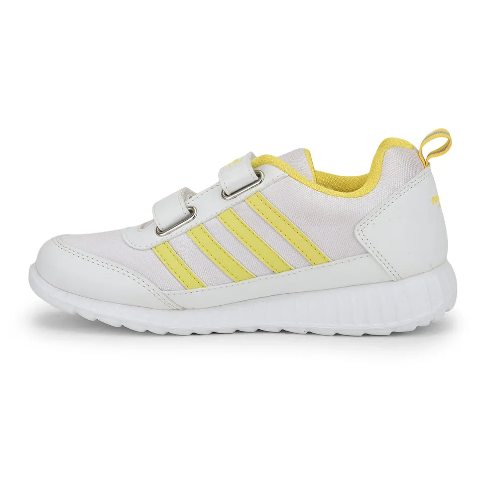 Force 10 Yellow Non Lacing Uniform School Shoes For Kids 9906-90SV By Liberty