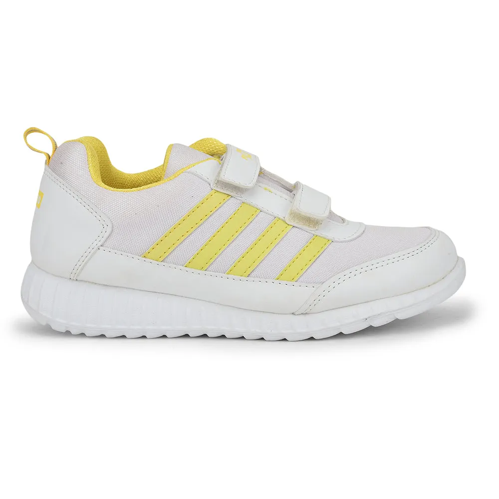 Force 10 Yellow Non Lacing Uniform School Shoes For Kids 9906-90SV By Liberty