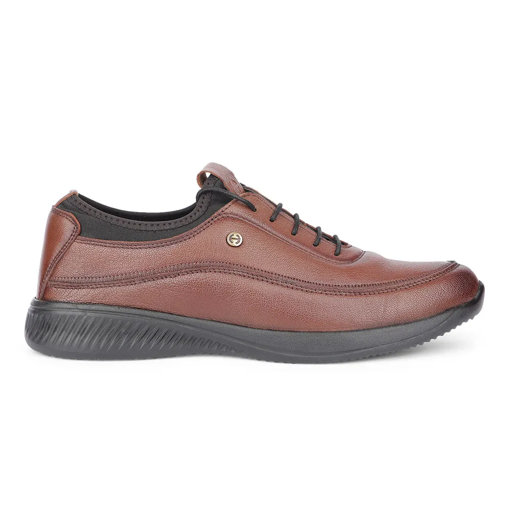 Healers Casual Tan Lacing Shoes For Men A576-07 By Liberty