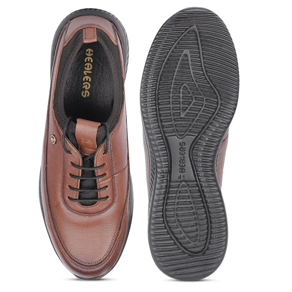 Healers Casual Tan Lacing Shoes For Men A576-07 By Liberty