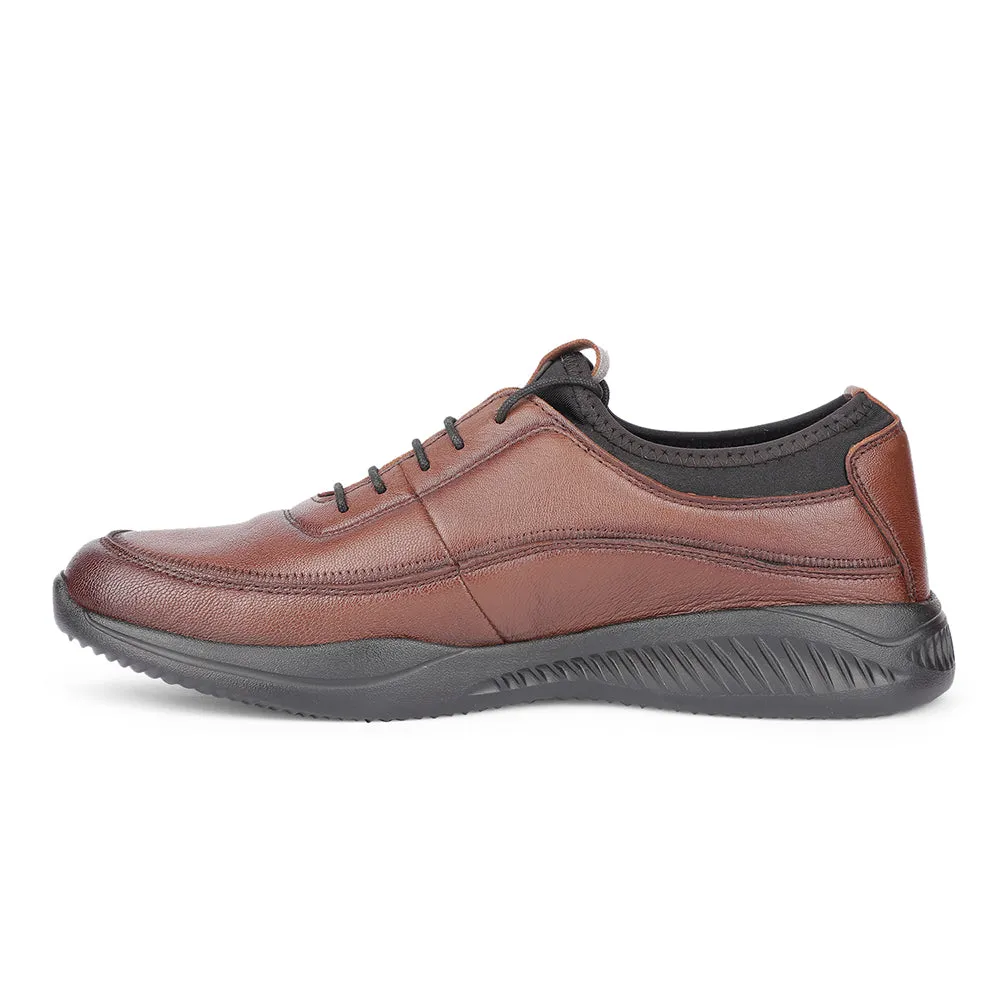 Healers Casual Tan Lacing Shoes For Men A576-07 By Liberty