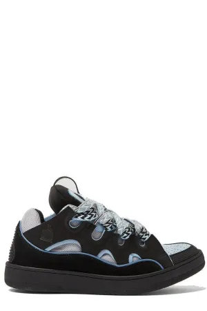 Lanvin Curb Logo Embossed Sneakers