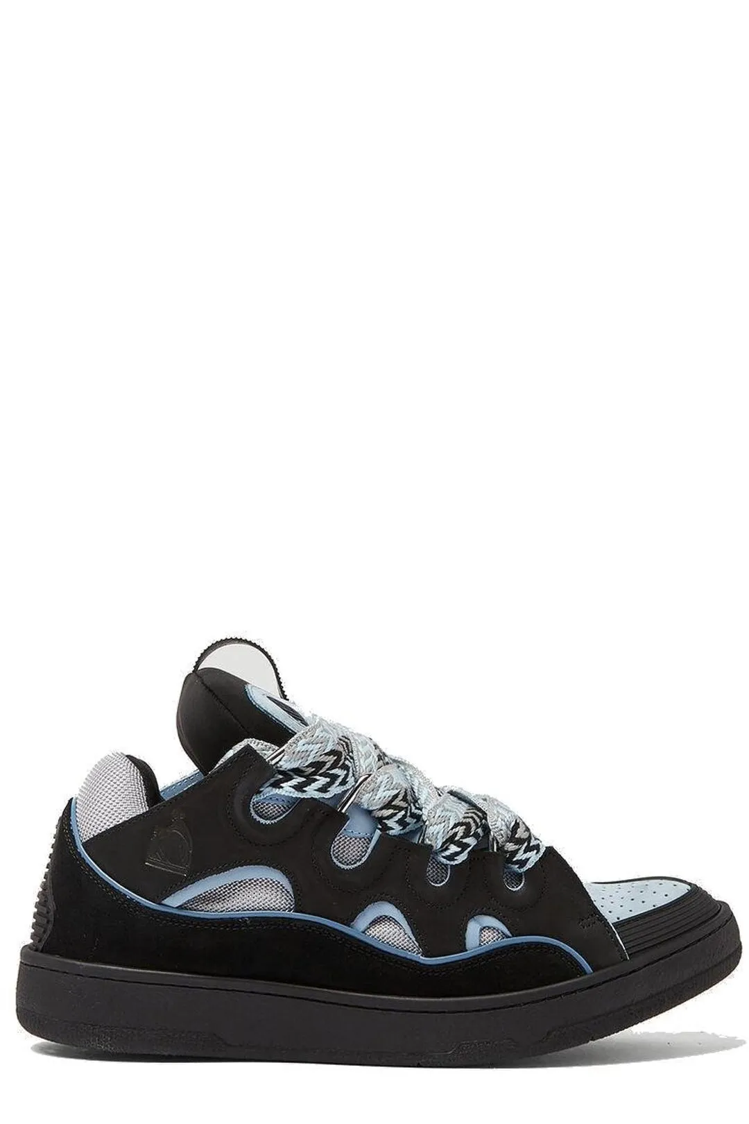 Lanvin Curb Logo Embossed Sneakers