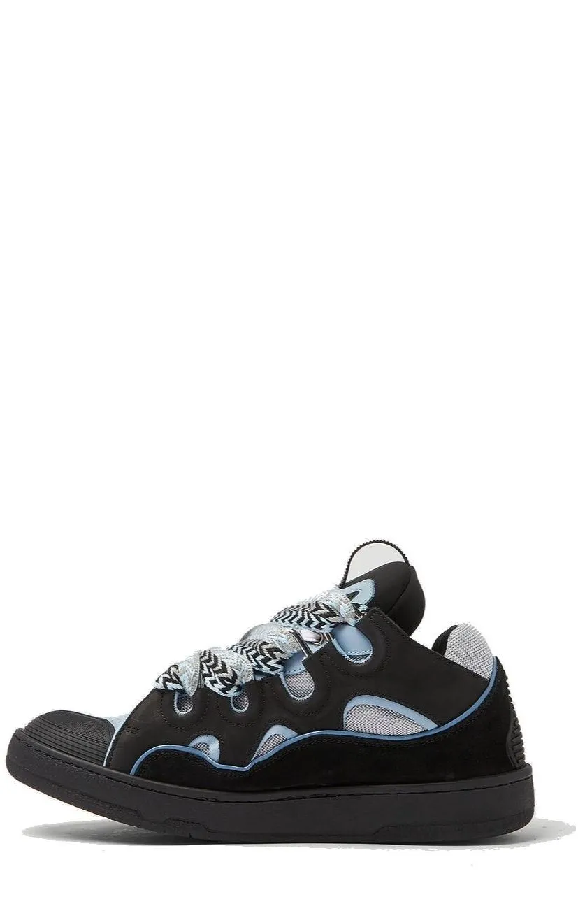Lanvin Curb Logo Embossed Sneakers