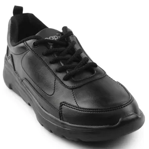 Leap7x Black Lacing Uniform School Shoes For Kids SCHLSTAR-L By Liberty