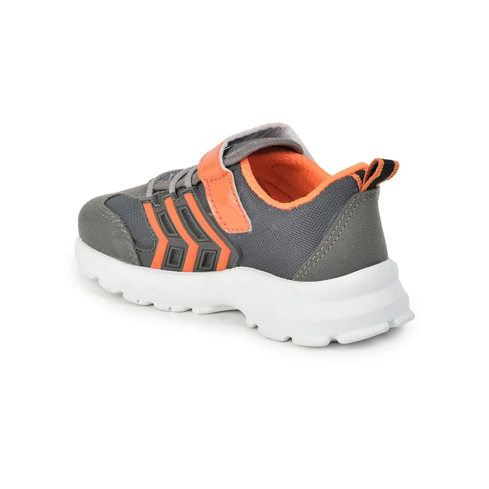 Leap7x Non Lacing Casual Shoes For Kids (Grey) (JEEVA-02) By Liberty