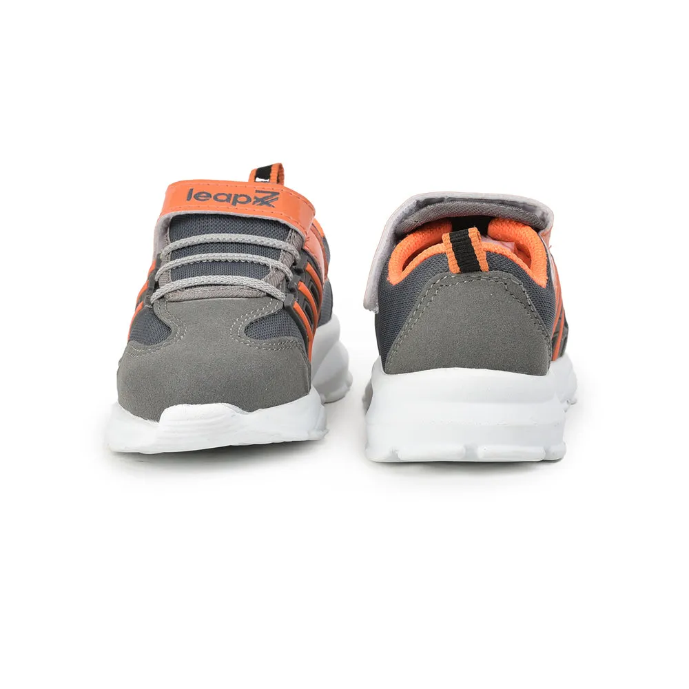 Leap7x Non Lacing Casual Shoes For Kids (Grey) (JEEVA-02) By Liberty