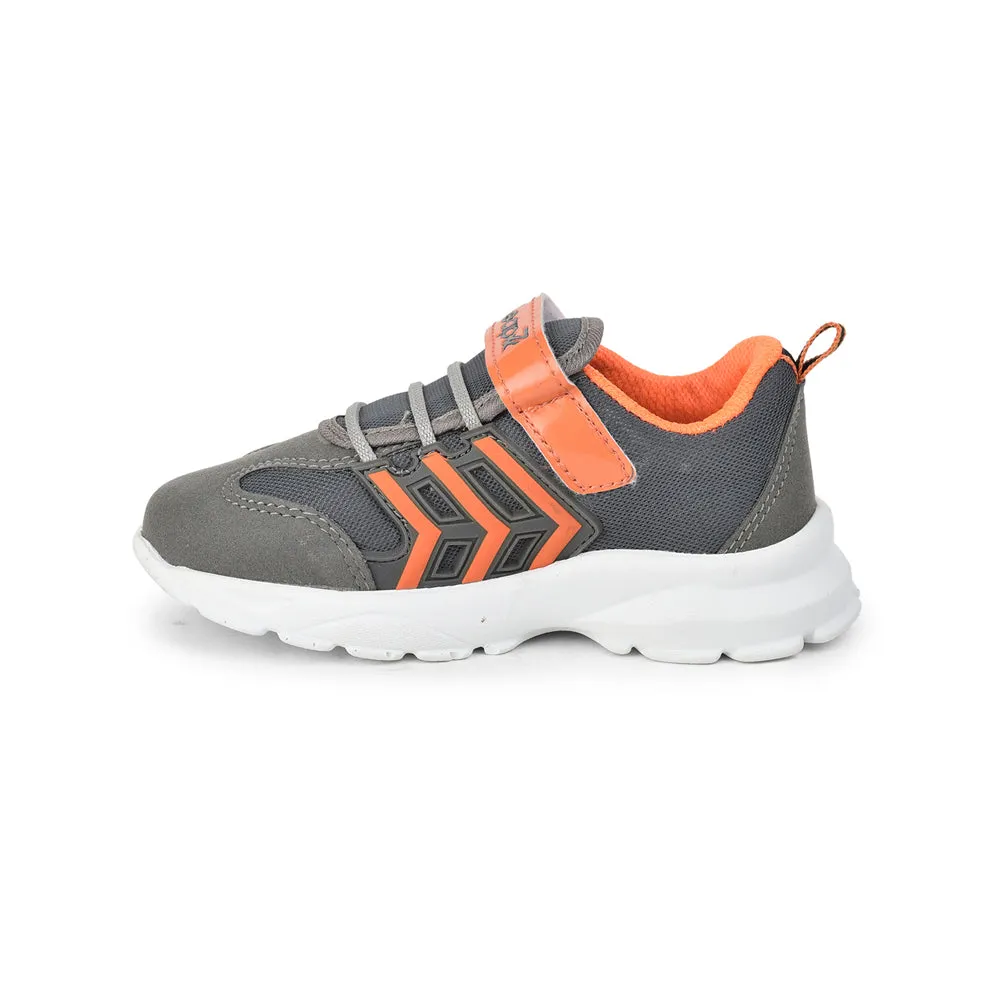 Leap7x Non Lacing Casual Shoes For Kids (Grey) (JEEVA-02) By Liberty