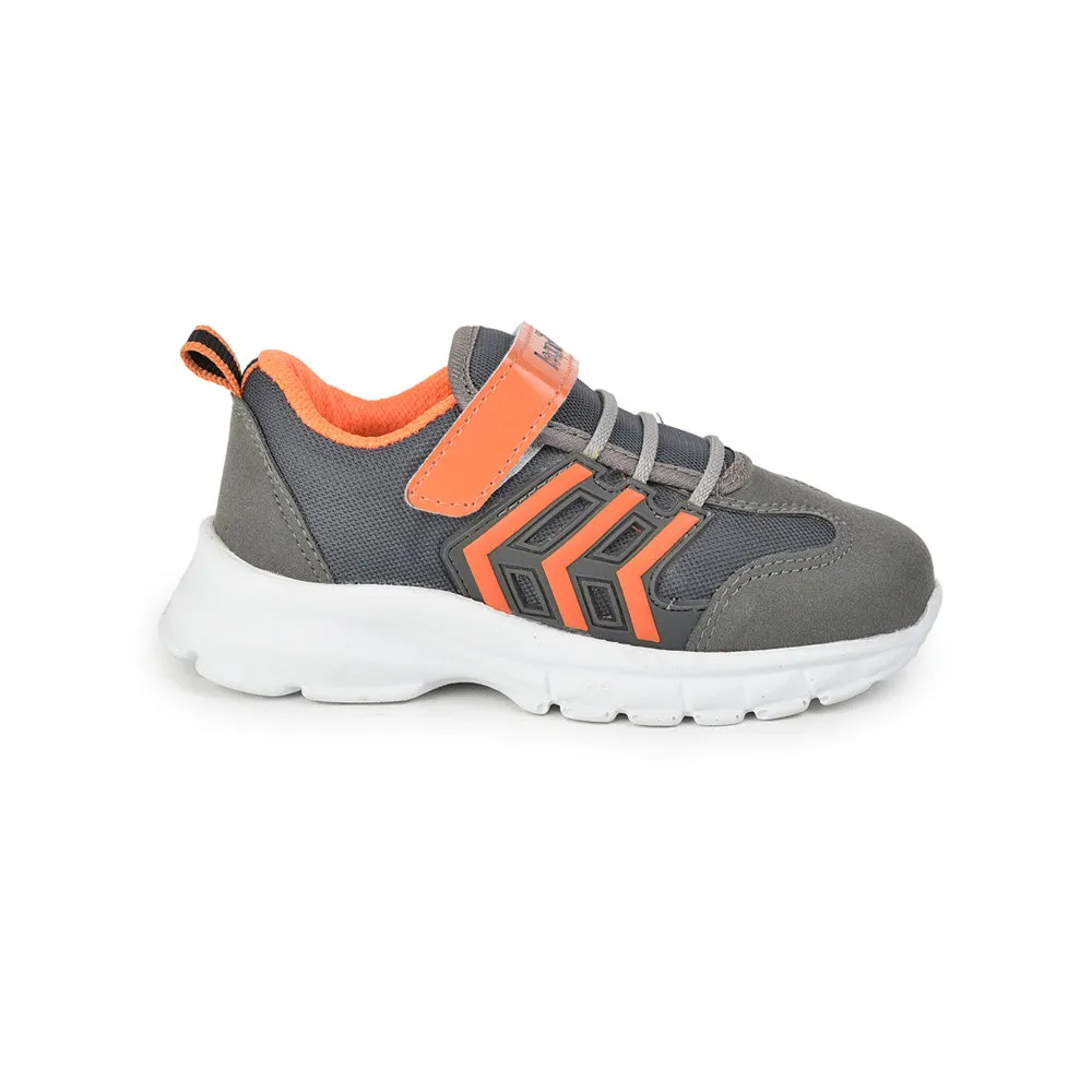 Leap7x Non Lacing Casual Shoes For Kids (Grey) (JEEVA-02) By Liberty