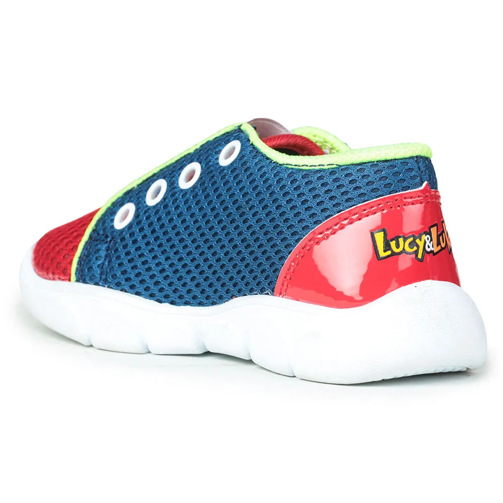 Lucy & Luke Casual Red Non Lacing Shoes For Kids FLYNN-26 By Liberty