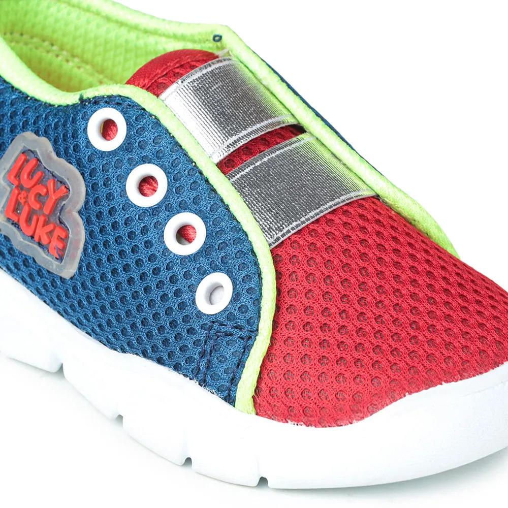 Lucy & Luke Casual Red Non Lacing Shoes For Kids FLYNN-26 By Liberty