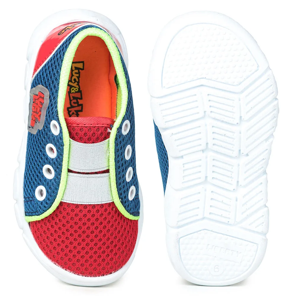 Lucy & Luke Casual Red Non Lacing Shoes For Kids FLYNN-26 By Liberty