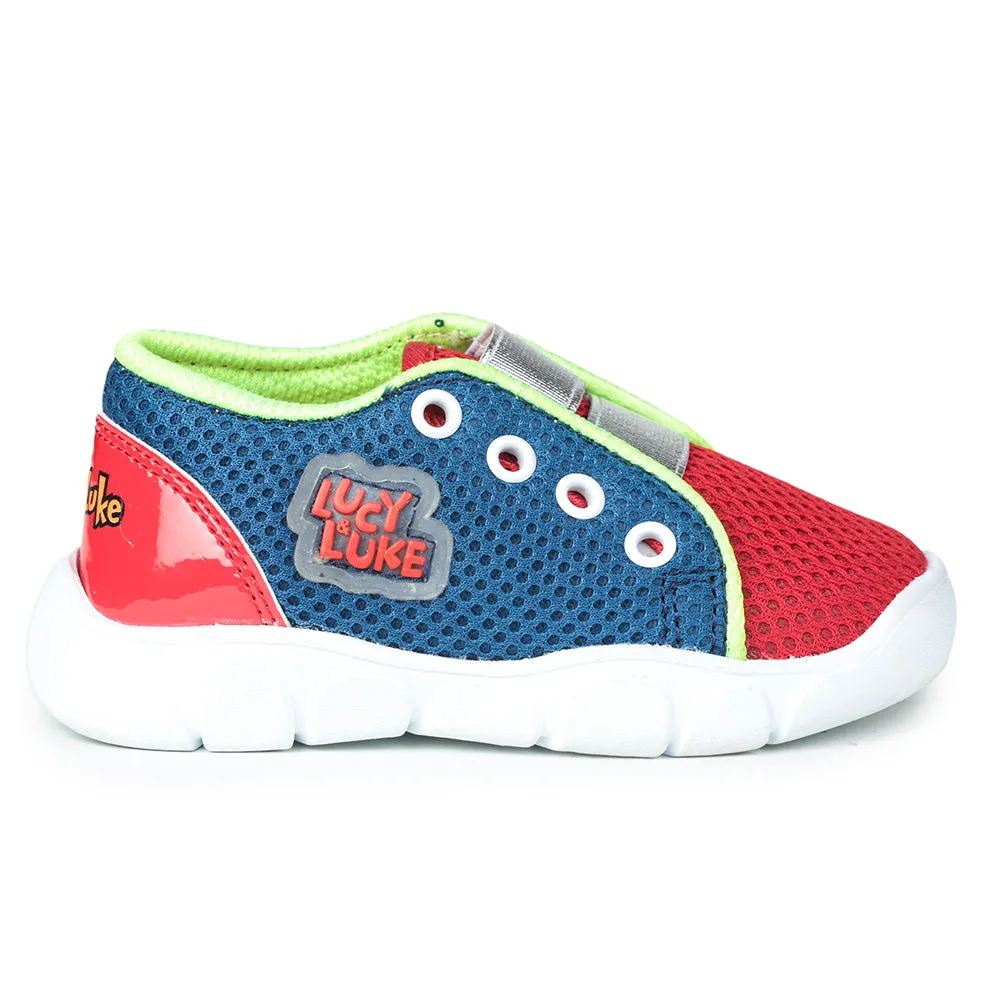 Lucy & Luke Casual Red Non Lacing Shoes For Kids FLYNN-26 By Liberty