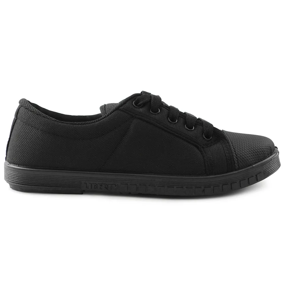 Prefect Black Lacing PT School Shoes For Kids TENIS By Liberty