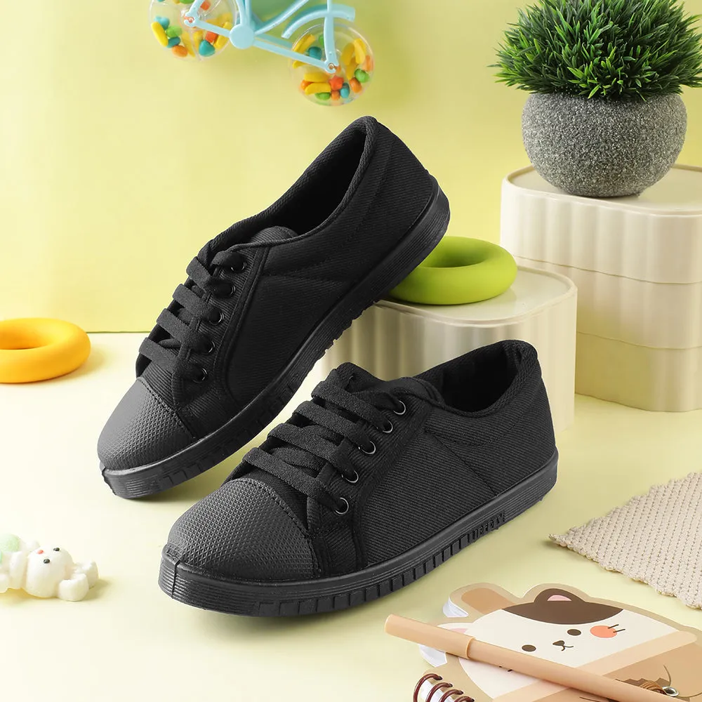 Prefect Black Lacing PT School Shoes For Kids TENIS By Liberty
