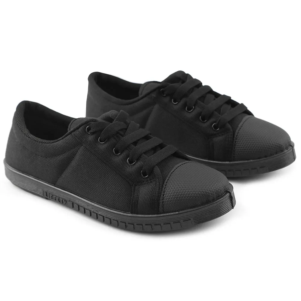 Prefect Black Lacing PT School Shoes For Kids TENIS By Liberty