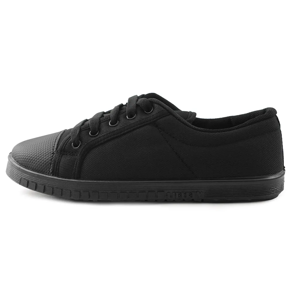 Prefect Black Lacing PT School Shoes For Kids TENIS By Liberty