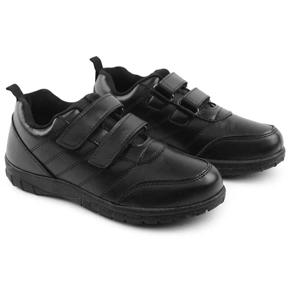 Prefect Black Lacing Uniform School Shoes For Kids SCHOOLPTMV By Liberty
