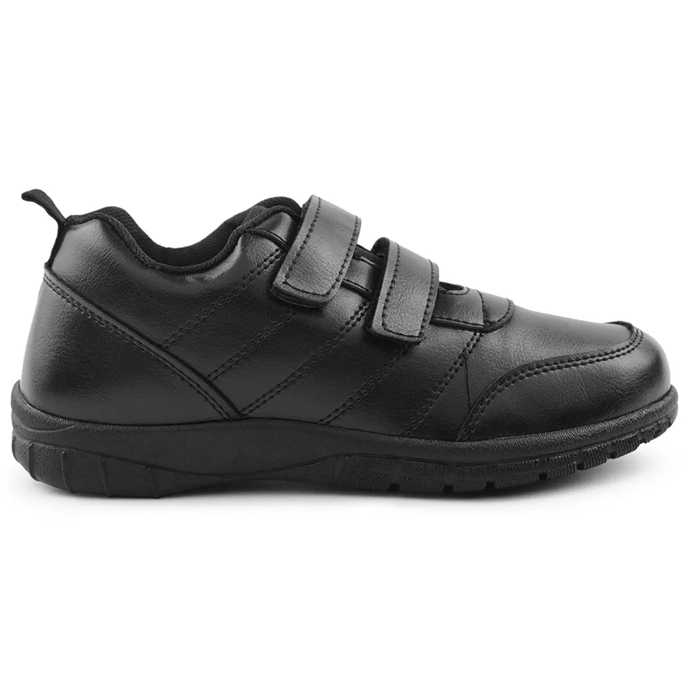 Prefect Black Lacing Uniform School Shoes For Kids SCHOOLPTMV By Liberty