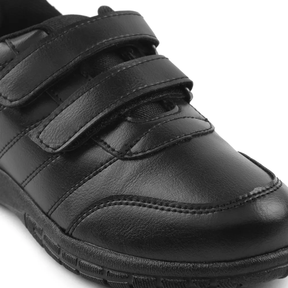 Prefect Black Lacing Uniform School Shoes For Kids SCHOOLPTMV By Liberty