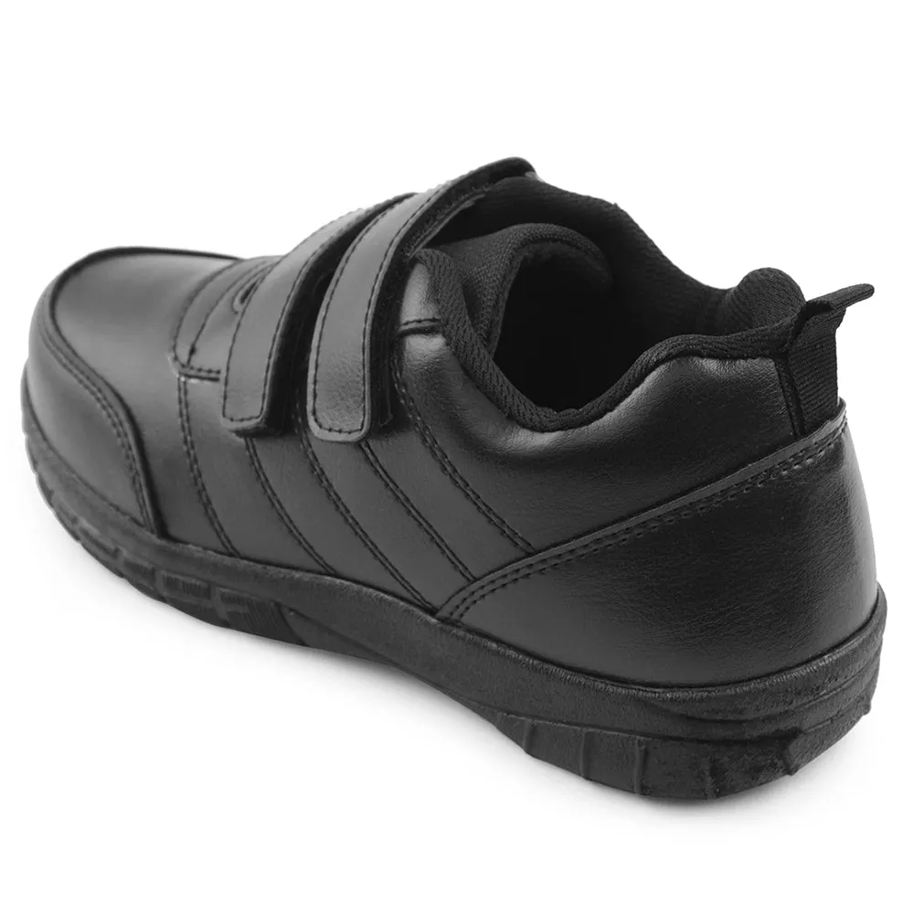 Prefect Black Lacing Uniform School Shoes For Kids SCHOOLPTMV By Liberty