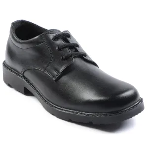 Prefect Black Non Lacing Uniform School Shoes For Kids S/BOY-LS N By Liberty