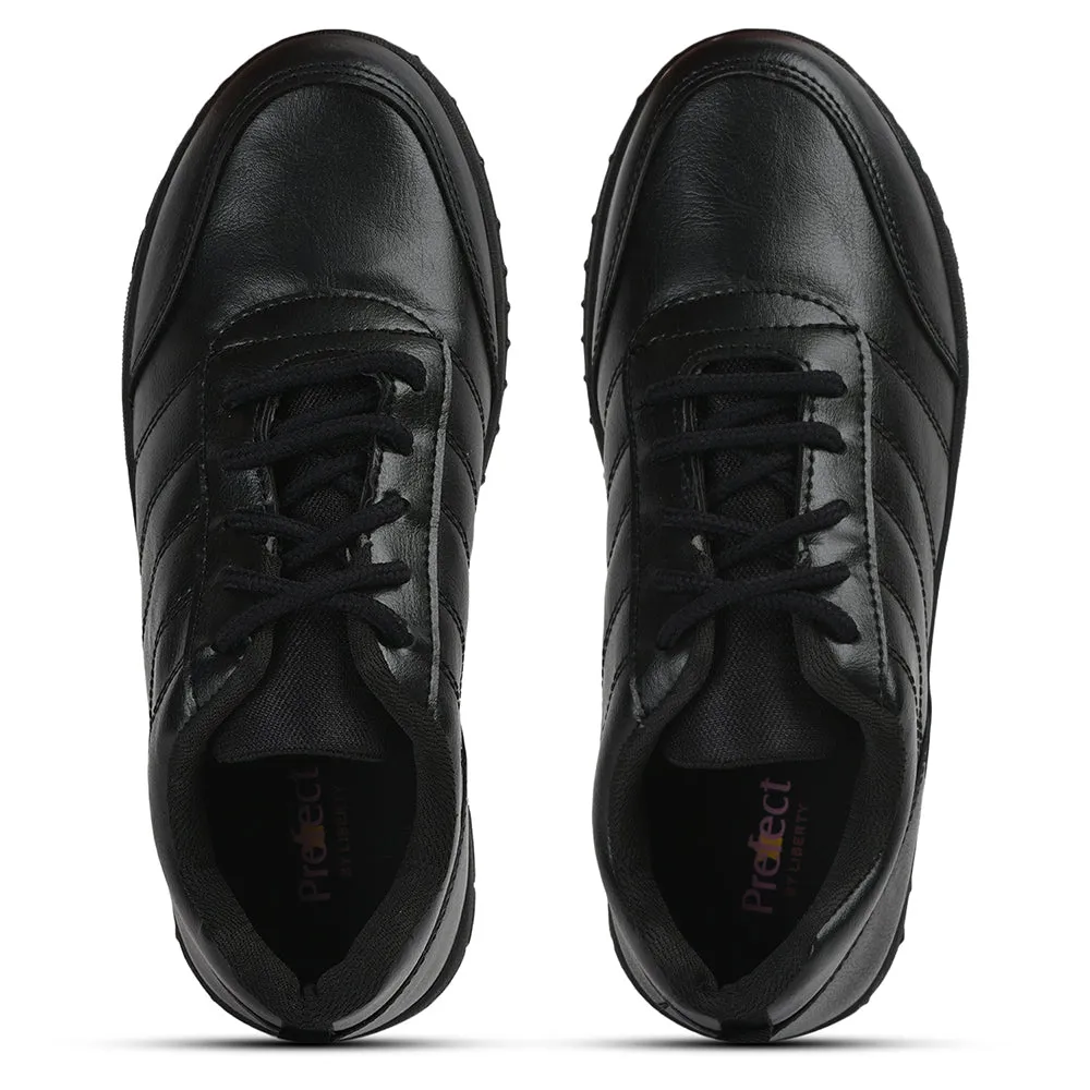 Prefect By Liberty Kids SCHOOL-PTM Black School Lacing Shoes