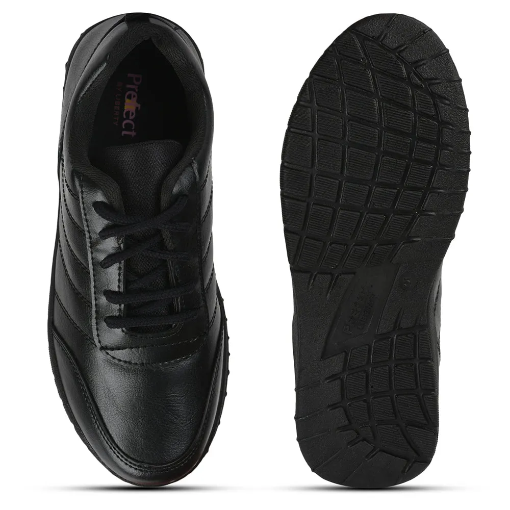 Prefect By Liberty Kids SCHOOL-PTM Black School Lacing Shoes