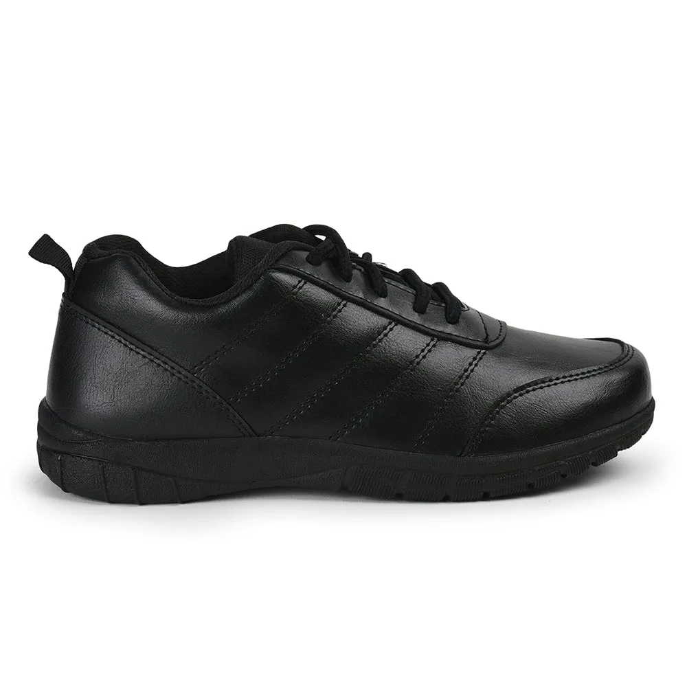 Prefect By Liberty Kids SCHOOL-PTM Black School Lacing Shoes