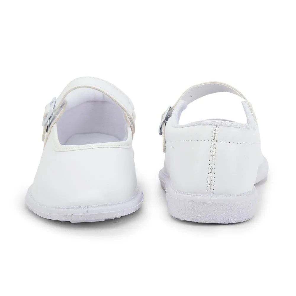 Prefect White Ballerina Dress School Shoes For Kids S/GIRL (N) By Liberty