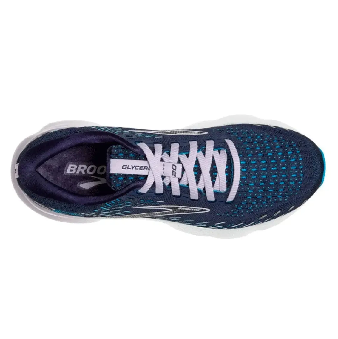 Womens Brooks Glycerin 20 (Wide) - Peacoat / Ocean / Lilac