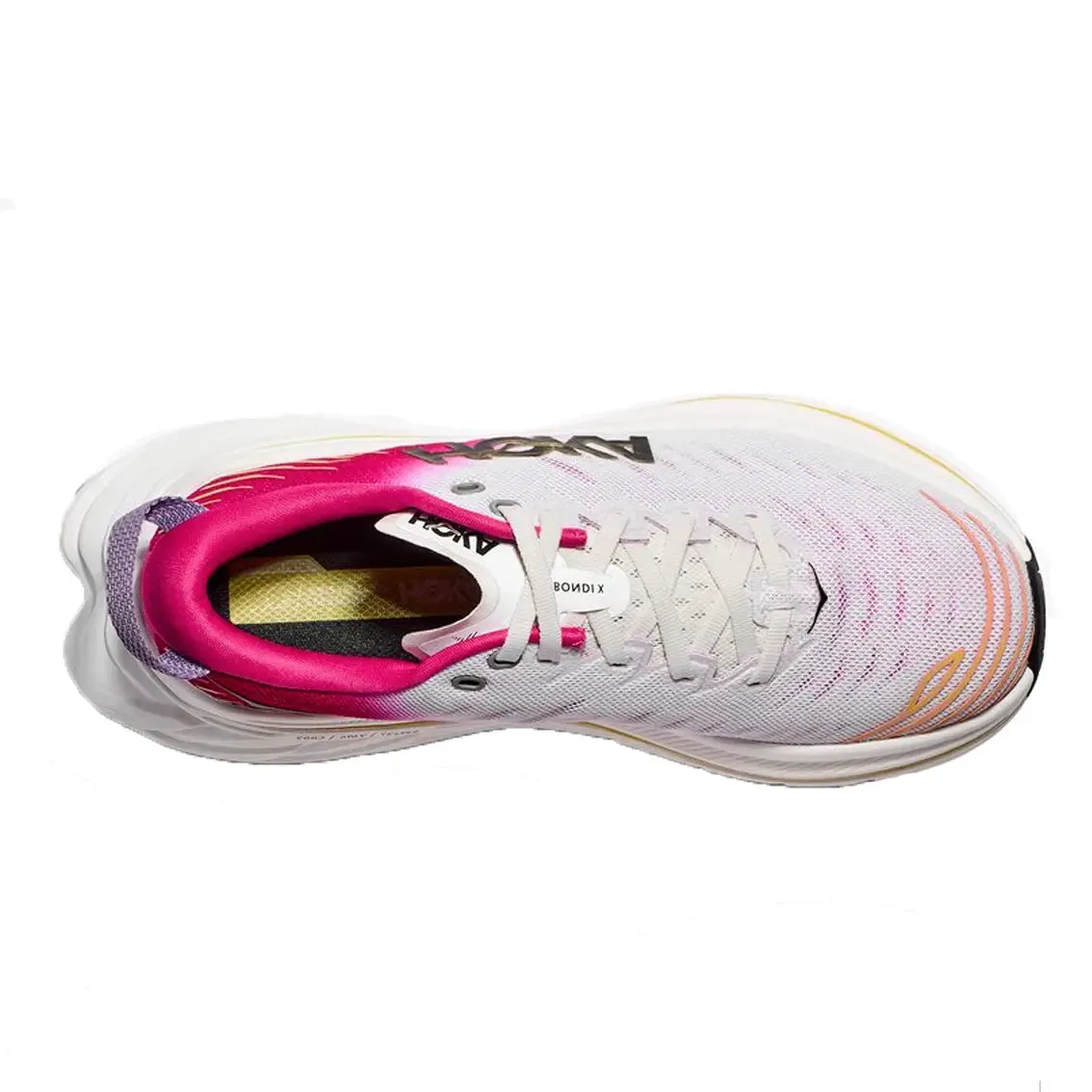 Womens HOKA Bondi X - Blanc De Blanc / Pink Yarrow