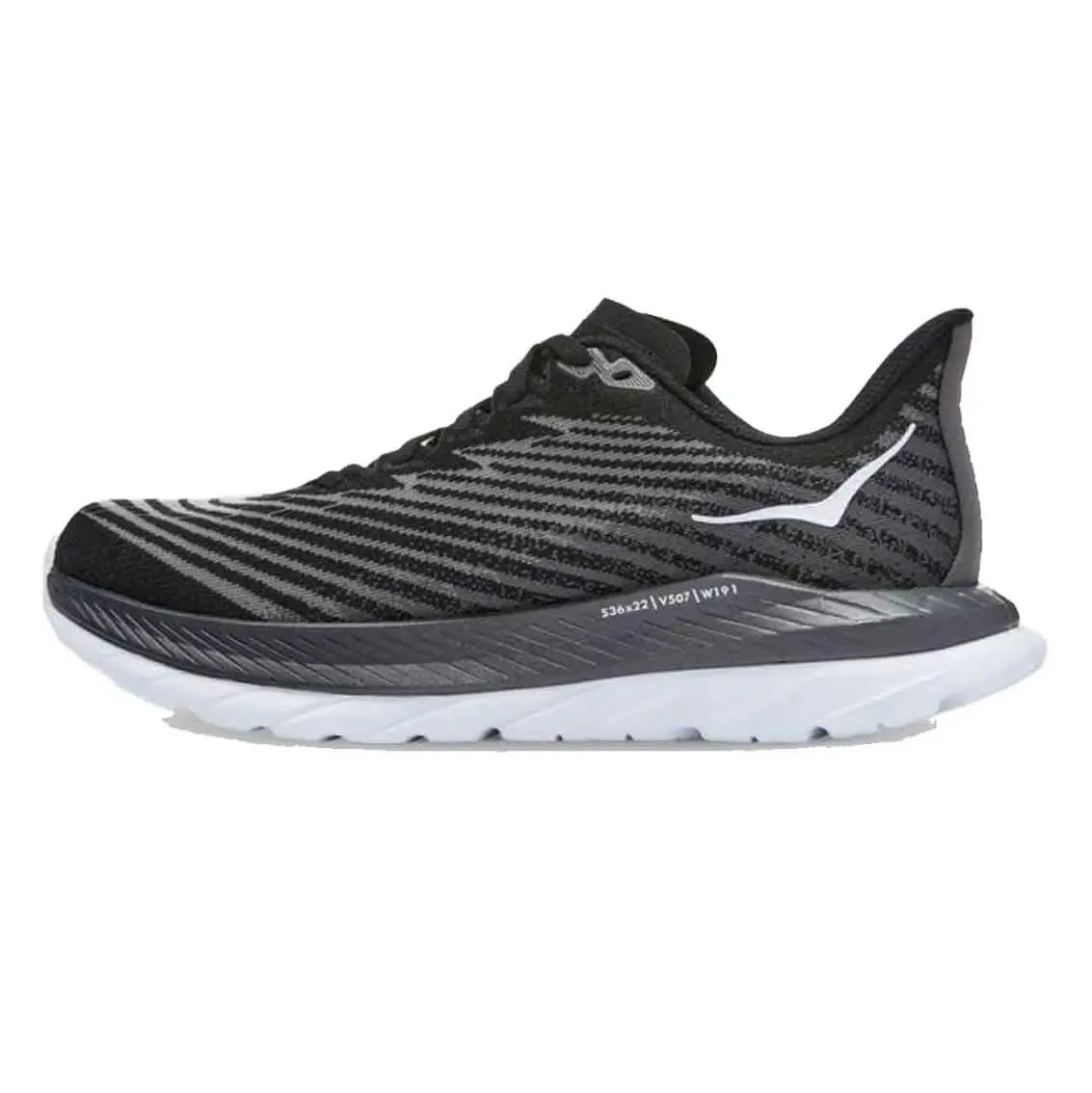 Womens HOKA Mach 5 (Wide) - Black / Castlerock