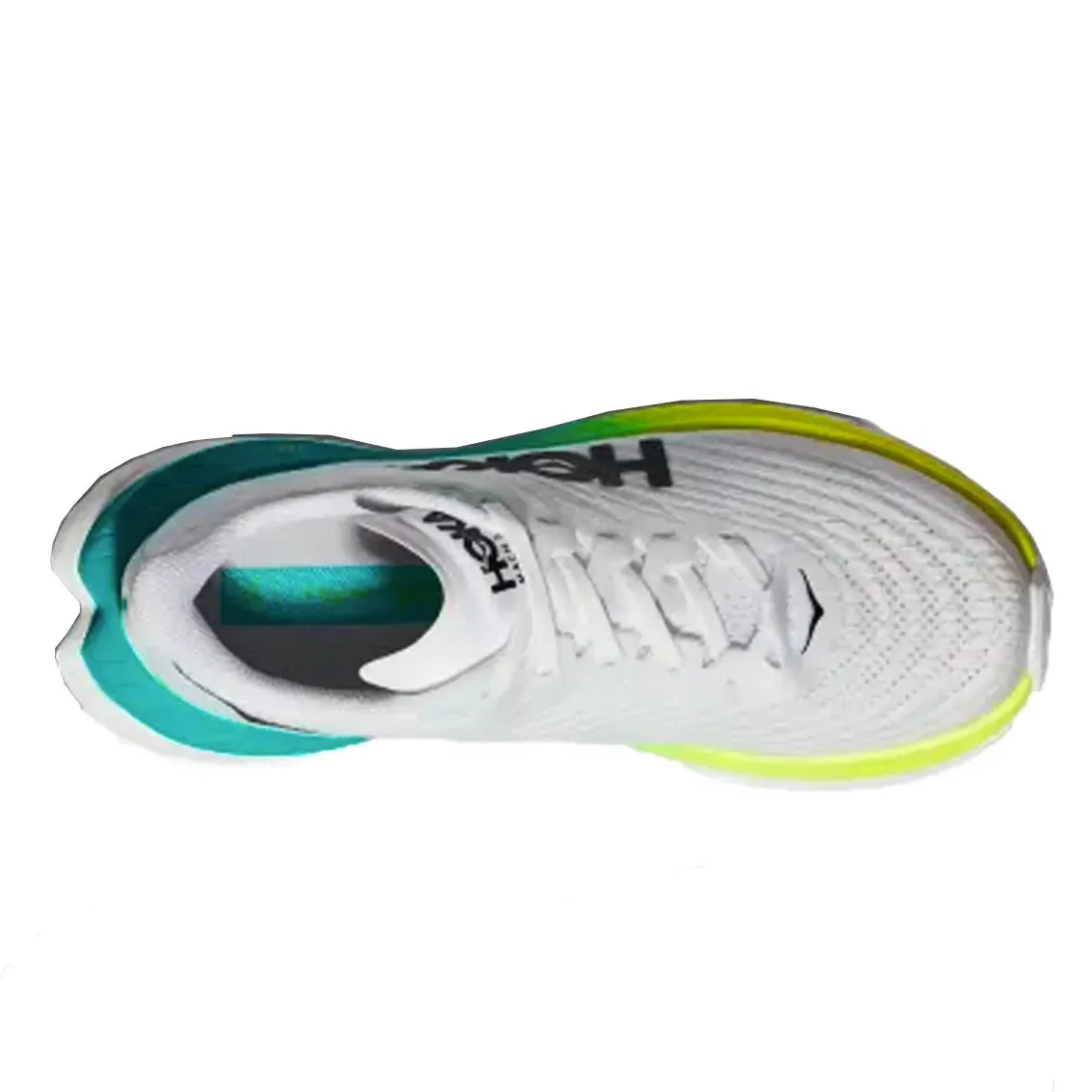Womens HOKA Mach 5 (Wide) - White / Blue Glass