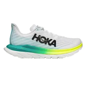 Womens HOKA Mach 5 (Wide) - White / Blue Glass